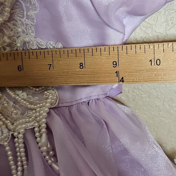Baby Pageant Dress 6month Lavender Lace‎ Pearl Beaded Cupcake Dress Tip Top - Picture 10 of 11